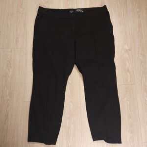 J.CREW Ponte Skinny Trouser Pants Women 18 Black Italian Mario Bellucci Fabric